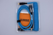 Glorious Coiled USB-C Keyboard Cable Aviator Electric Blue picture