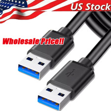 USB 3.0 A Male to A Cable Lot Data Transfer Super Speed Power Charger Metal 3FT picture