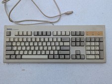 Dell QuietKey SK-1000REW Wired Keyboard 5-Pin DIN Beige Vintage RE picture