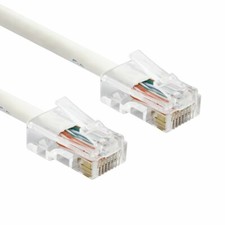 200ft BARE COPPER 10Gbps cat6A Ethernet Cable 23AWG CMR Network Patch Cord WHT picture