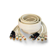 6ft HDTV Shielded Component Video Digital TV Five RCA - White picture