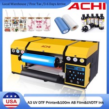 【US】ACHI A3 UV DTF Printer Transfer Sticker Printing AB Film Double XP600 Head picture