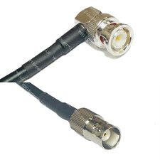 LMR195 BNC MALE ANGLE to BNC FEMALE NO BULKHEAD Coaxial RF Pigtail Cable USA picture