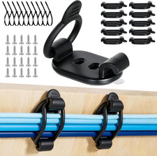 10-Pack Adjustable Black Adhesive Cable Management Clips picture