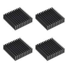 11x40x40mm Black Aluminum Heatsink Thermal Adhesive Pad 3D Printers 4Pcs picture