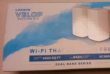 Linksys Velop AC3900 Dual-Band Whole Home Wi-Fi System 2-Pack New Open Box picture
