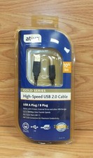 Genuine Ativa 10ft 3m Gold Series High Speed UISB 2.0 Cable A & B Plug  picture