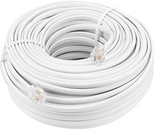 Insignia - 100' Landline Phone Cord NS-TPLC1002 - White picture