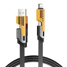 65W 4-in-1 Fast Charging Cable USB C to Type C / Phone Connector Braided Cord picture