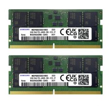 Samsung 64GB 2X32GB DDR5 4800MHz PC5-38400 SODIMM Memory Ram (M425R4GA3BB0-CQK) picture