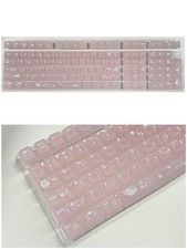 113 Key Pink Jelly Round Keycaps OEM Profile Set Mechanical Keyboard MX Switch + picture