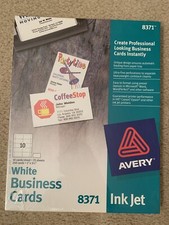 New Sealed Avery 8371 - 250 Cards - 2 x 3.5 White Inkjet Business Cards picture