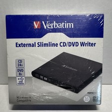 Verbatim External Slimline CD/DVD Writer Mac & Windows Compatible USB Powered picture