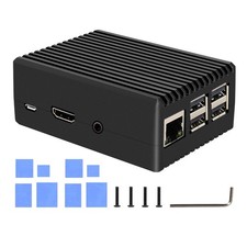 Geekworm P252 Heavy-Duty Aluminum Alloy Metal Case for Raspberry Pi Black picture