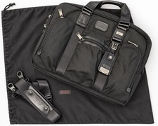 NOS TUMI Alpha Bravo McNair Slim Briefcase – Black Ballistic Nylon *Free Ship* picture