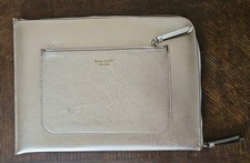 KATE SPADE Metallic Gold Computer Laptop Case 10 X 14 W/Zipper Pouch picture