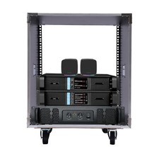 12U Portable Rolling Network Rack Audio Video Telecom Equipment Rack Adjustable picture
