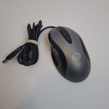 Logitech MX500 Optical Mouse Gaming Silver Black 8 Buttons - Tested Working picture