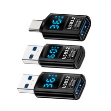 CY 3pcs/lot Type-C Smart LED Display USB-C to USB3.2 10Gbps Data Fast Charging picture