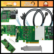 SAS HBA Card for LSI 9207-8i & 9300-8i IT Mode, Includes SATA Cables, High-Speed picture
