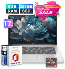 NEW HP Pavilion Laptop Computer 17.3 AMD Ryzen 5 8GB RAM & 256GB SSD Office 2024 picture