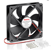120mm 12V 0.45A 2Pin DC Brushless Cooling Fan 12 Volt 120x120x25mm pack of 2 picture