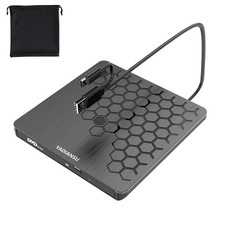External CD DVD Drive, 0.5″ Ultra Slim USB 3.0 Type-C Player, Black picture