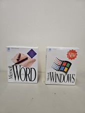 Vintage Microsoft Word And Windows  Sealed New Old Stock  picture