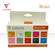 Reiko Microfiber Wiping Cleaning Glass/Mirror Cloth 12 piece set - 9 Colors picture