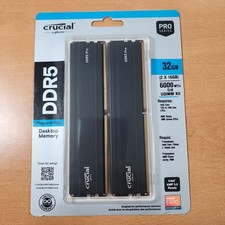 New 🔥 Crucial Pro 32GB (2x16GB) DDR5 6000MHz CL48 Desktop RAM UDIMM XMP EXPO picture