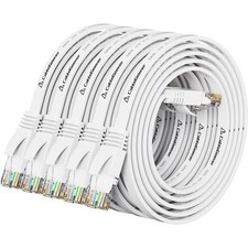 Cat 6 Ethernet Cable 3 ft (5 Pack) (at a Cat5e Price but Higher Bandwidth) Flat picture