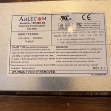Supermicro Ablecom SP423-1S PWS-0053 420W 1U Server Power Supply PSU picture