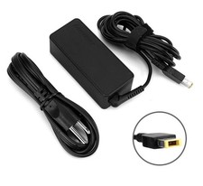 Genuine Lenovo 65W OEM power adapter Slim Tip Yellow Rectangle Includes AC Cable picture