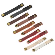 Leather Cable Straps Cable Ties, Cord Organizer, 5 Colors, Pack of 10 picture
