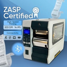 ZASP Sertified ⚡ Zebra ZT610 Thermal Label Printer Peel Rewind LAN USB BT picture