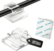 juego 100 clips adhesivos transparentes organizador de cables para pared y auto picture
