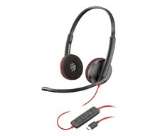 Poly Blackwire 3220 Stereo USB-C Headset + USB-C/A Adapter picture