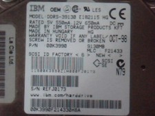 Hard Disk Drive IBM DDRS-39130 E182115 HG 00K3990 IDE picture