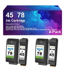2 Sets 45 78 45XL 78XL Ink Cartridge Works for 100C 1220C 6122 842C 930C 932C picture