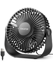 Gaiatop USB Desk Fan, 3 Speeds Strong Airflow, 5.5 Inch Portable small, Black picture