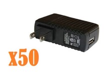 Lots of 50 Wall Charger 5V 1A USB Port Plug for Kindle Fire, Alexa, Android, etc picture