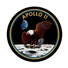 Nasa Apollo 11 Patch 8 Inch Round Mousepad 1/8 Thick picture