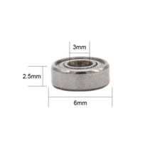 MR63ZZ L-630 3x6x2.5mm Miniature Steel Bearings Deep Groove Ball Bearing 10pcs picture