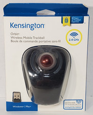 Kensington Orbit Wireless Trackball Mouse w/ Touch Scroll Ring K72352, Black NEW picture
