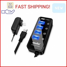 Atolla 4-Port USB 3.0 Hub with 4 Data Ports, 1 Smart Charging Port, Individual O picture