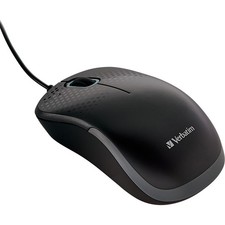 Verbatim Silent Corded Optical Mouse - Black (99790_3) picture