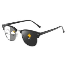 Blue Light Blocking Glasses Photochromic Sunglasses for Men and Women Black picture