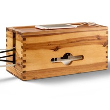 Acacia Wood Cable Management Box 15