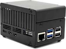 Raspberry Pi 5 Case Aluminum with Space for Hats Cooler and NVMe Support picture