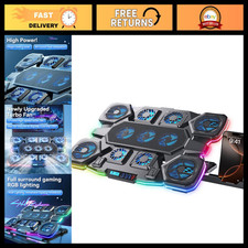 Ultra Quiet Gaming Laptop Cooling Pad - 11 Turbo Fans, RGB Lights, Adjustable St picture